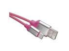 Nabíjecí a datový kabel USB-A 2.0 / USB-C 2.0, 1 m, růžový