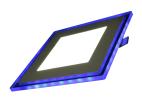 LED panel s podsvícením, vestavný 12W 170x170mm TEPLÁ BÍLÁ + modrá