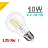 LED žárovka 10W 4xCOS Filament E27 1350lm STUDENÁ BÍLÁ