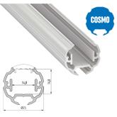 Hliníkový kulatý profil COSMO 1m pro LED pásky, bílý