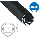 Hliníkový kulatý profil COSMO 2m pro LED pásky, černý