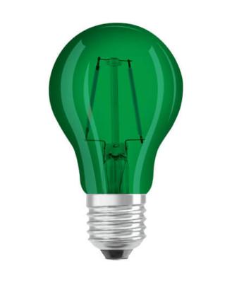LED žárovka LED E27 A60 1,6W = 15W 7500K Zielona 300° OSRAM Star Dekorační