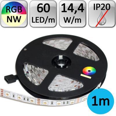 LED pásek RGB+NW neutrální bílá 1m 14,4W/m 60LED/m 5050