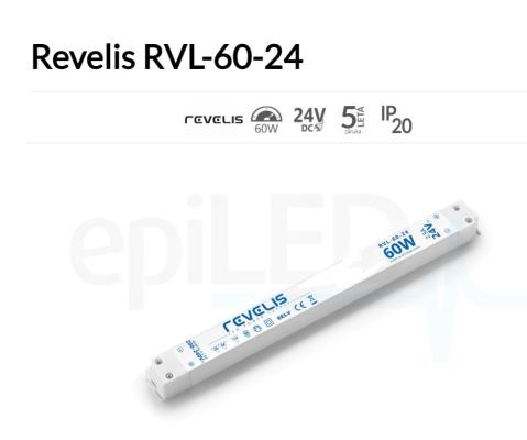 REVELIS Nábytkový LED napájecí zdroj 60W 2.5A 24V