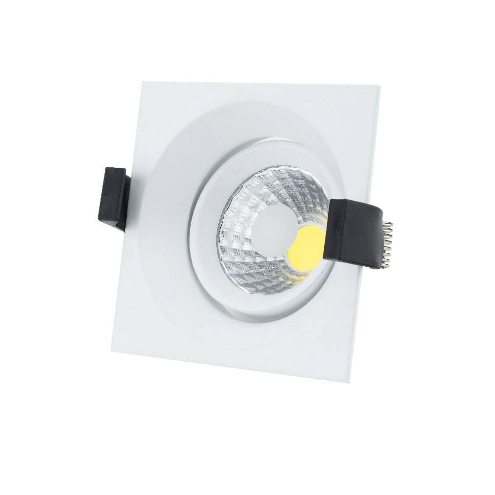 Optonica LED COB Stropní svítidlo čtvercové Build-In 8W Teplá bílá 3212