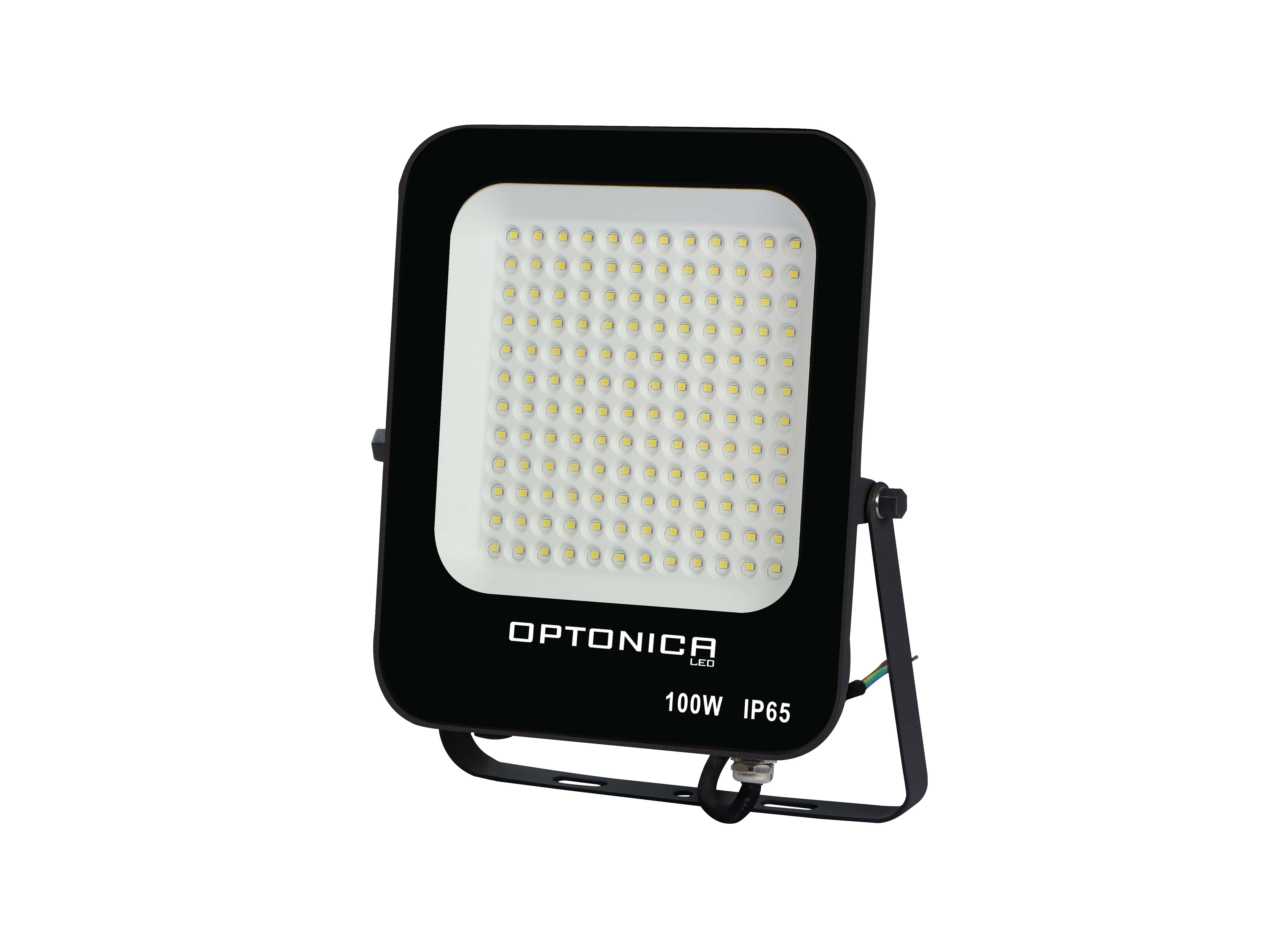 Optonica LED SMD reflektor Černá Body IP65 100W Teplá bílá FL5735