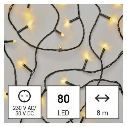 Emos LED vánoční řetěz, 8 m, venkovní i vnitřní, teplá bílá, časovač D4AW02