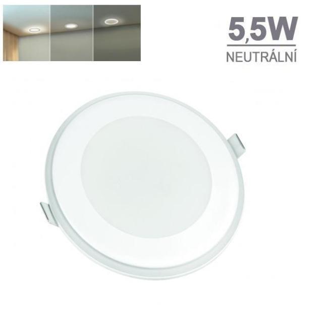 SPECTRUMLED LED panel FIALE 3 STEP 5,5W AUREOLA A, Neutrální bílá, ROUND Bílá, krokově STMÍVATELNÝ SLI022025NW_PW