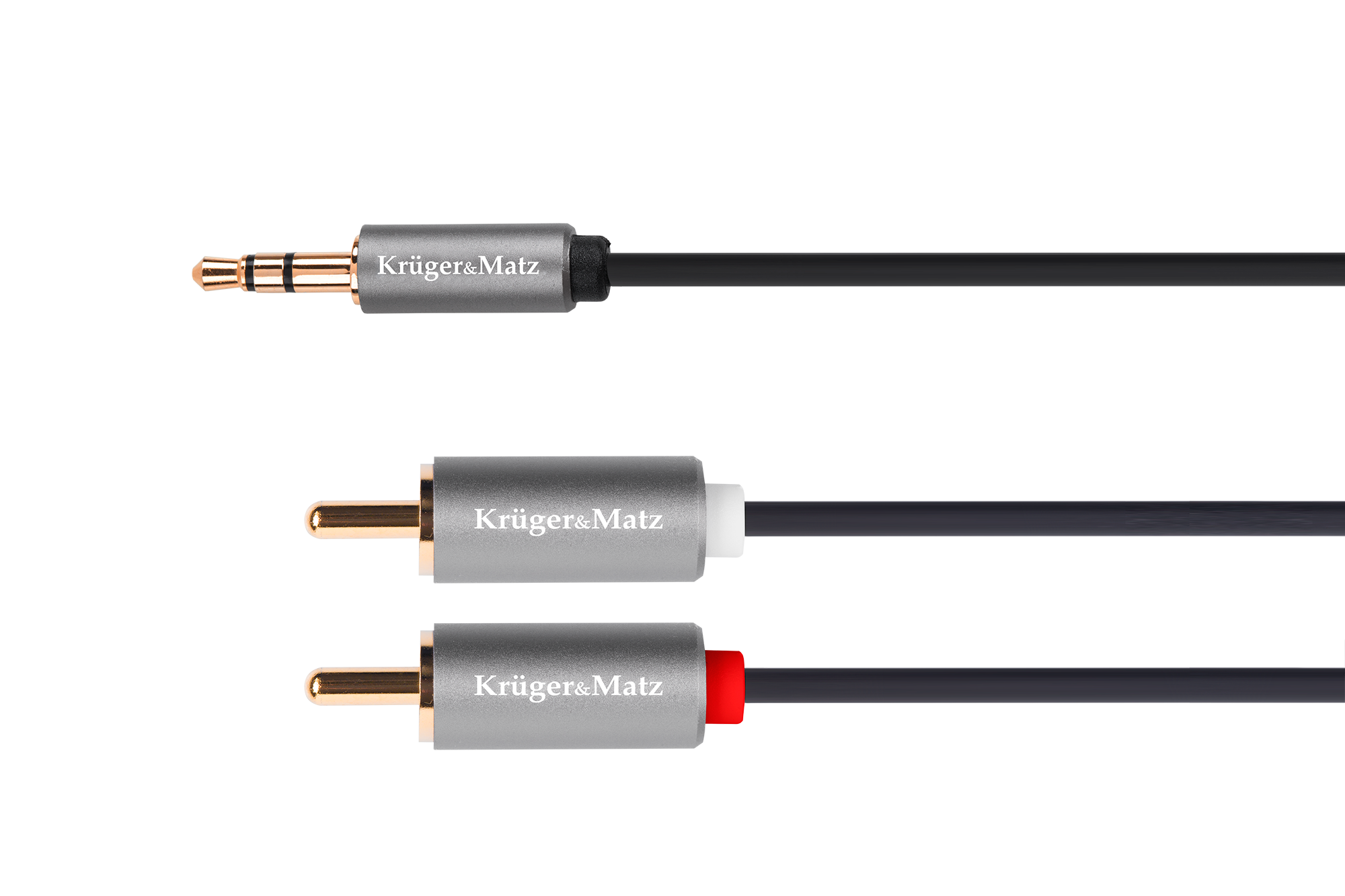 Krüger&Matz Jack 3,5 stereo zástrčka - 2RCA 3m Kruger&Matz Basic kabel