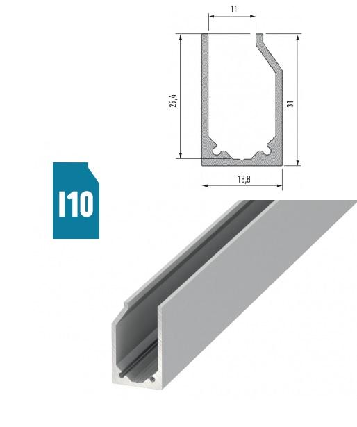 LEDLabs Hliníkový policový profil LUMINES I10 3m pro LED pásky, stříbrný eloxovaný