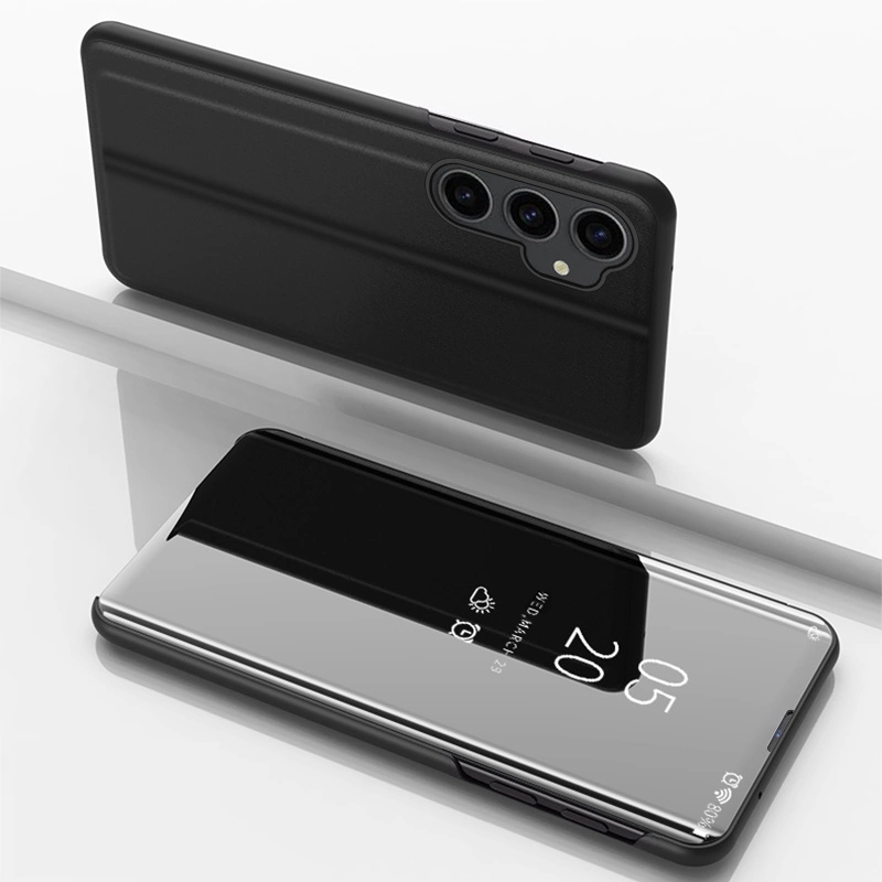 Hurtel Pevné pouzdro s flipovým krytem pro Samsung Galaxy S23 FE Clear View Case - černé