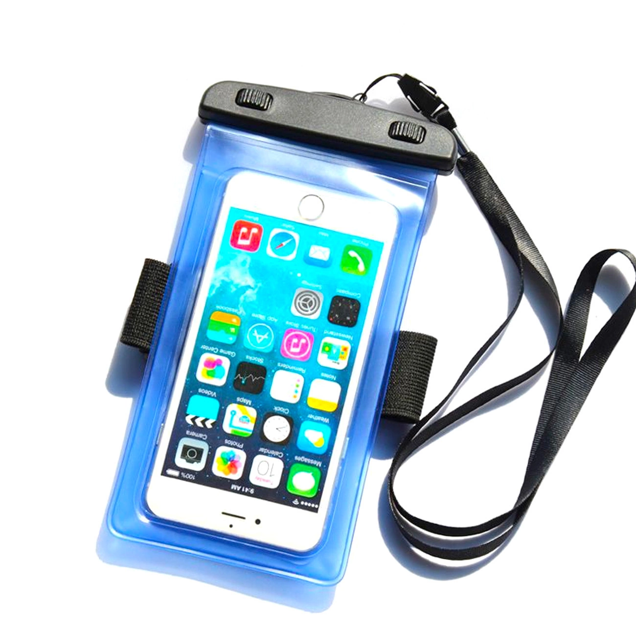Hurtel Vodotěsné PVC pouzdro na telefon na paži - modré
