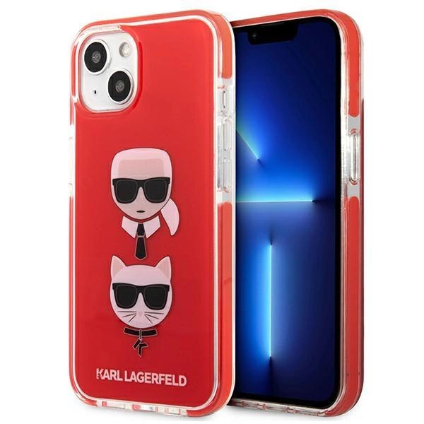 Karl Lagerfeld Karl&Choupette Head case pro iPhone 13 mini - červený