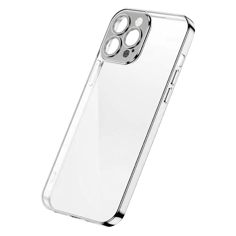 Joyroom Chery Mirror Case pouzdro pro iPhone 13 Pro pouzdro s kovovým rámečkem stříbrné (JR-BP908 silver)