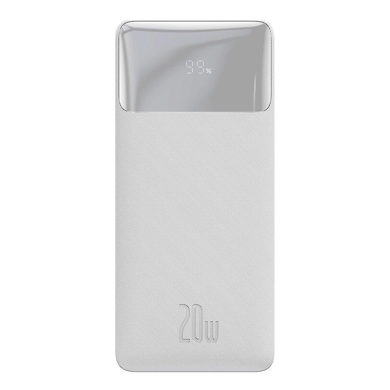 Baseus Bipow powerbanka s rychlým nabíjením 20000mAh 20W bílá (Overseas Edition) + USB-A - Micro USB kabel 0,25m bílý (PPBD050302)