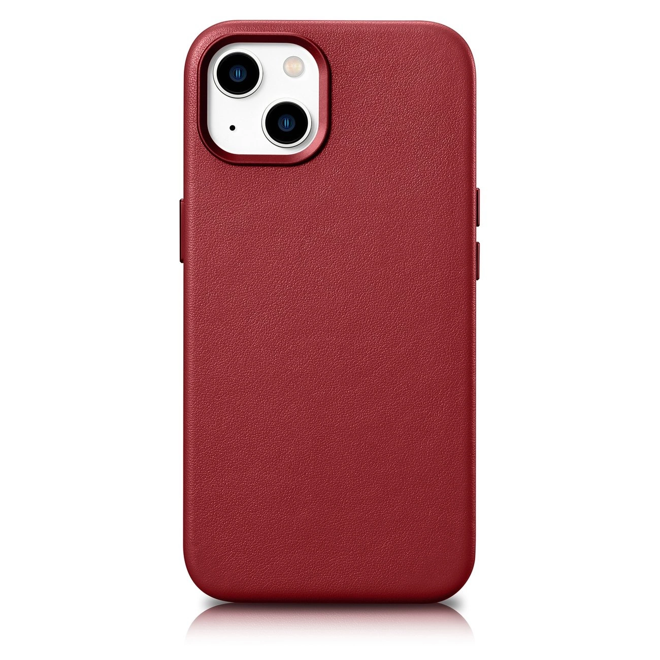 iCarer Kožené pouzdro pro iPhone 14 Plus červené (kompatibilní s MagSafe)