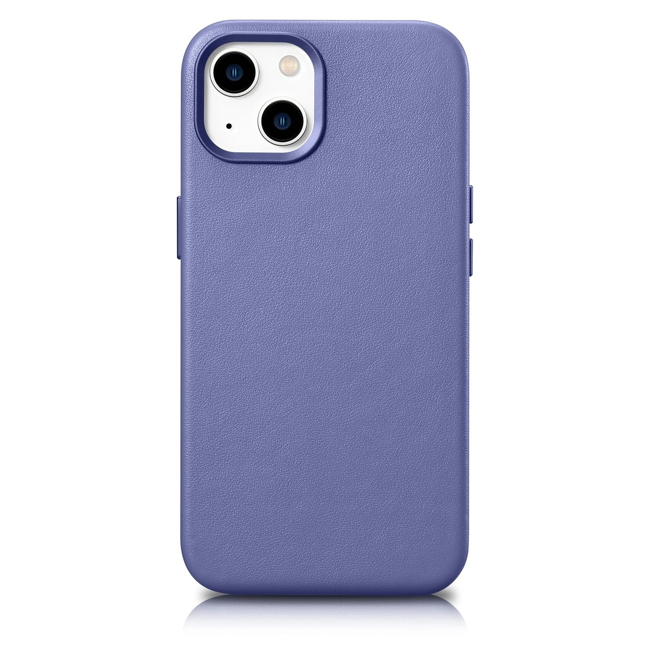 iCarer Case Kožené pouzdro pro iPhone 14 Plus světle fialové (kompatibilní s MagSafe)
