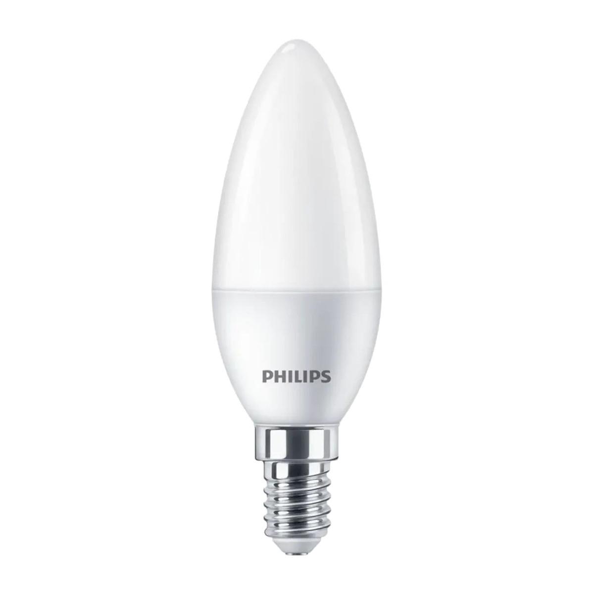 LED žárovka LED E14 5W = 40W 470lm 4000K Neutrální bílá svíčka PHILIPS PHLED2221