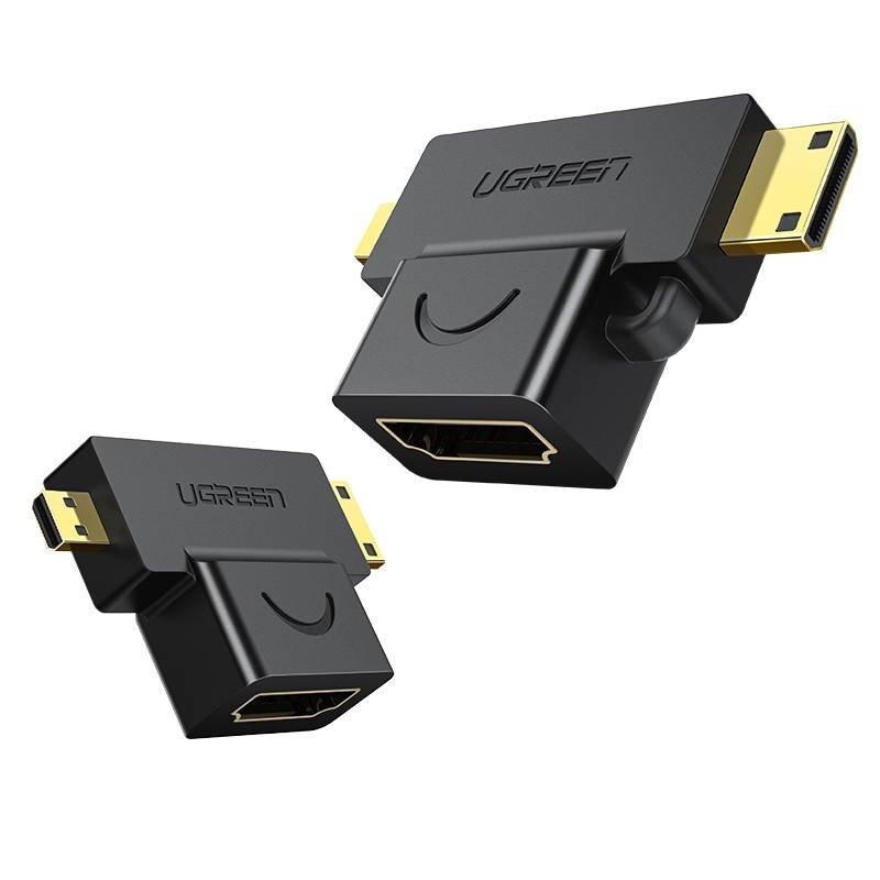 Adaptér mini / micro HDMI na HDMI UGREEN 20144 (černý)