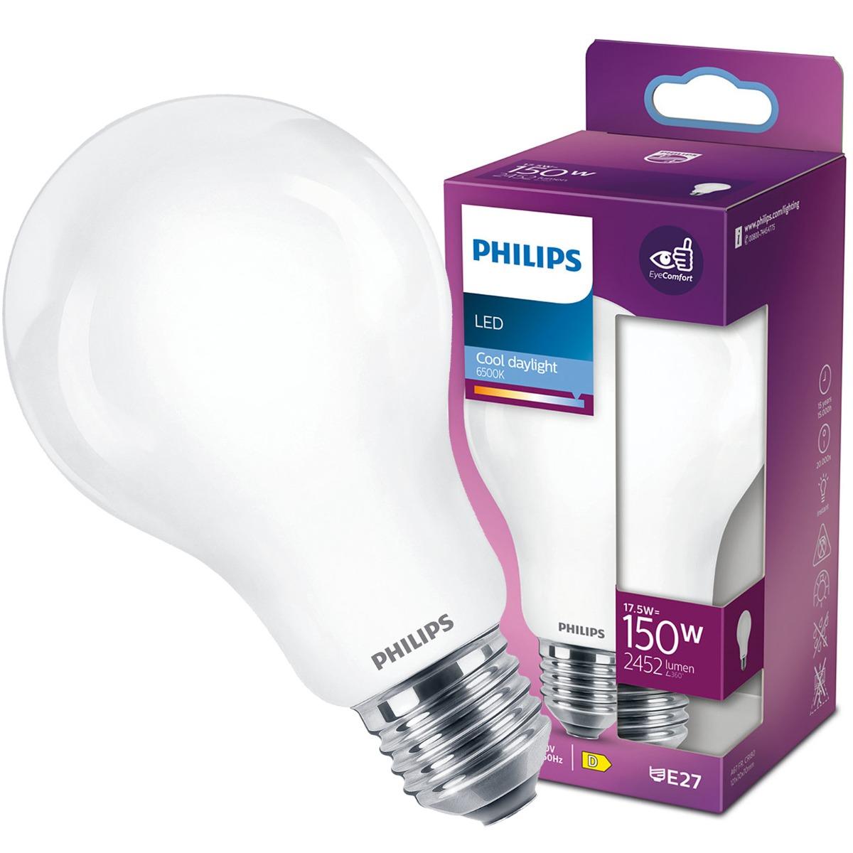 LED žárovka LED E27 A67 17,5W = 150W 2452lm 6500K Studená bílá PHILIPS Classic PHLED6357