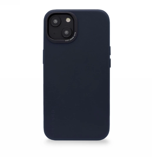 Kožené pouzdro Decoded s MagSafe pro iPhone 14 Plus - tmavě modré
