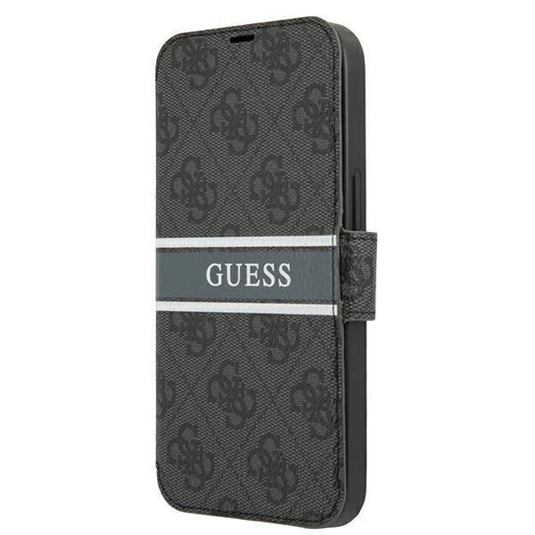 Pouzdro Guess 4G Stripe pro iPhone 13 mini - šedé