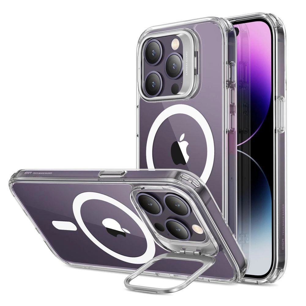 Pouzdro ESR Classic Kickstand Halolock MagSafe pro iPhone 14 Pro - čiré