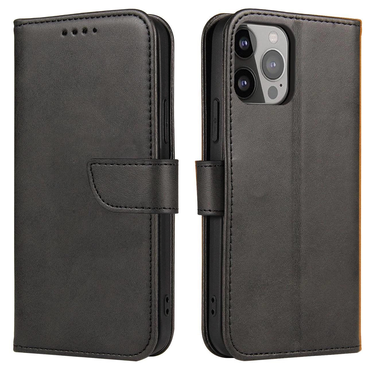 Hurtel Elegantní pouzdro Magnet Case s flipovým krytem a funkcí stojánku iPhone 14 černé