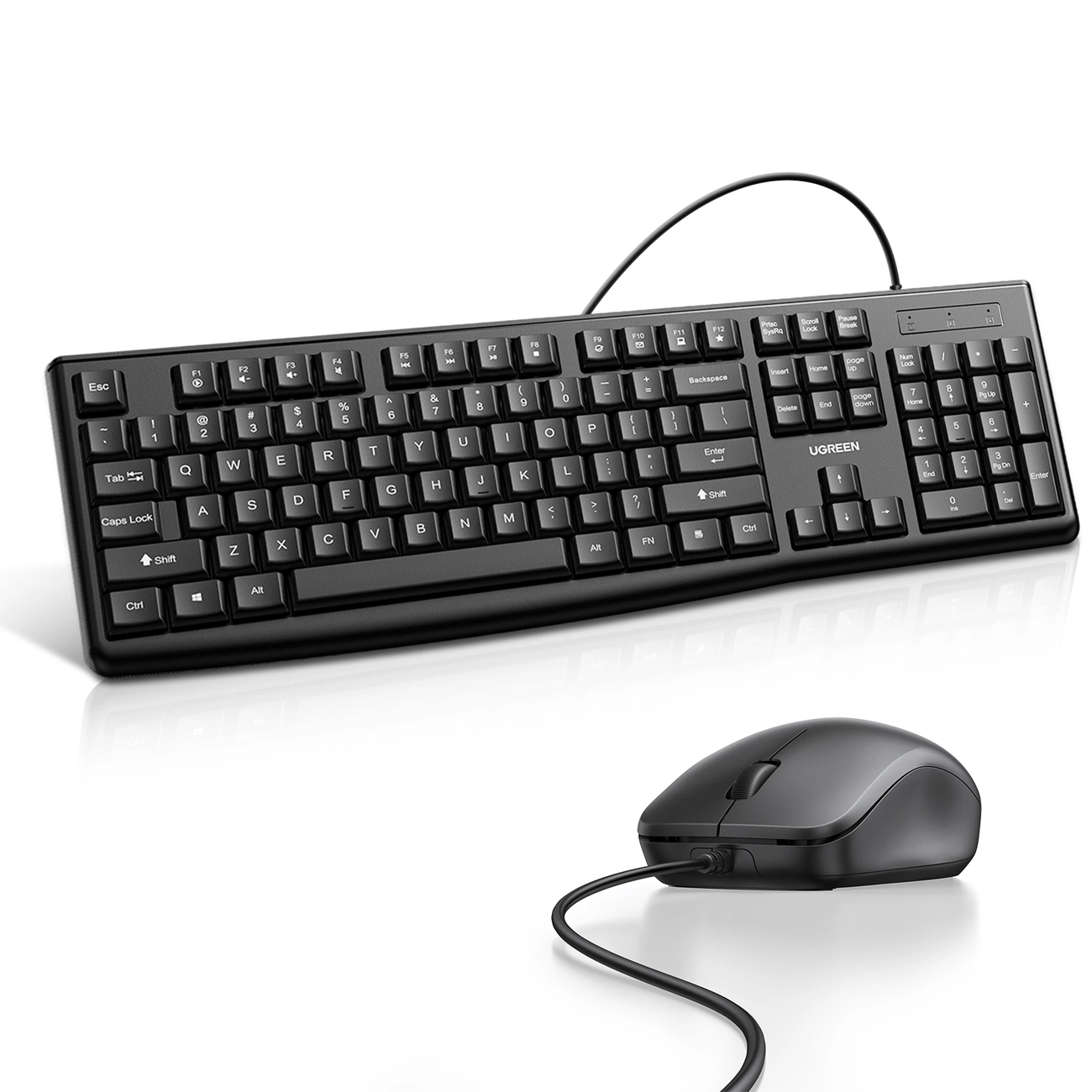 Sada drátové klávesnice a myši Ugreen MK003 - černá