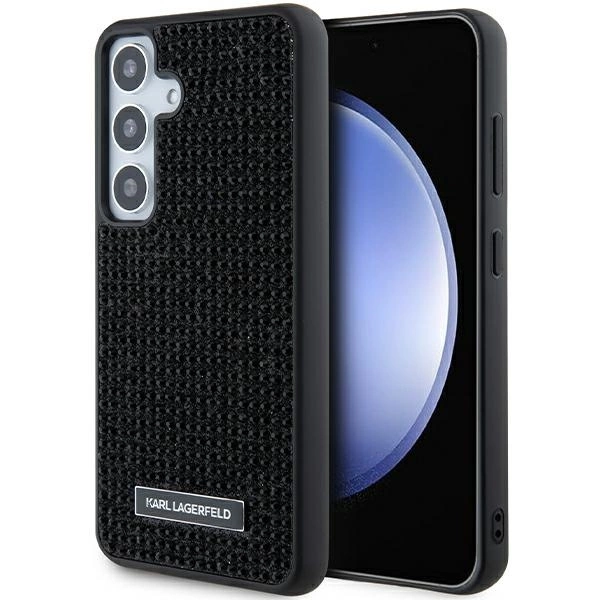 Pouzdro Karl Lagerfeld Rhinestone Metal Logo pro Samsung Galaxy S24+ - černé