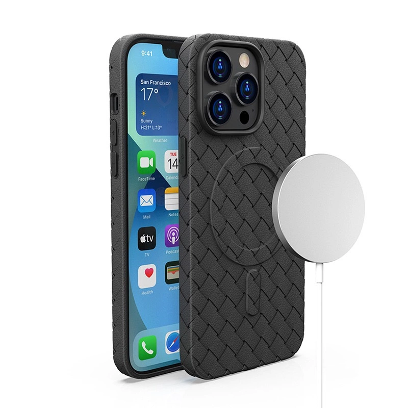 Hurtel Pouzdro MagSafe Woven pro iPhone 15 Pro Max - černé