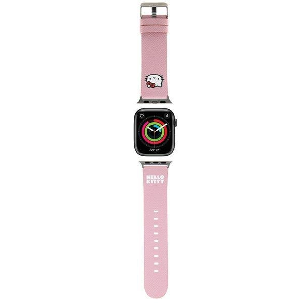 Řemínek Hello Kitty Kitty Head pro Apple Watch 38/40/41 mm - růžový