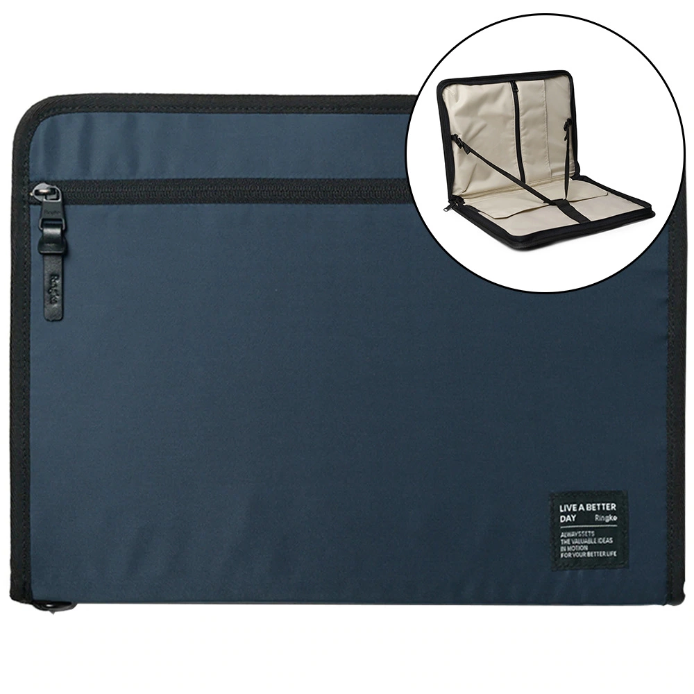 Ringke Smart Zip Pouch pro notebook do 13'' se stojánkem - tmavě modrá