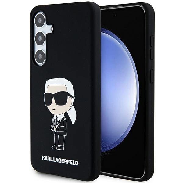 Karl Lagerfeld Silikonové pouzdro Ikonik pro Samsung Galaxy S24+ - černé