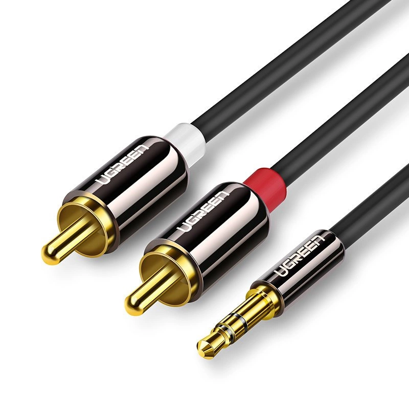 Ugreen audio kabel 3,5 mm mini jack - 2RCA 2 m černý (AV116 10584)