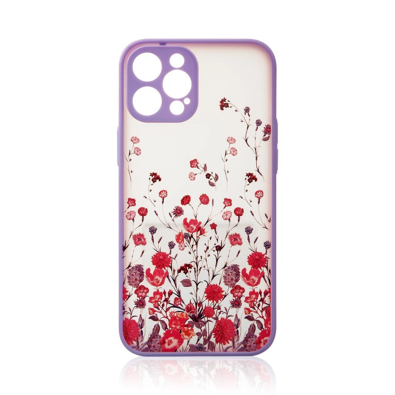 Hurtel Designové pouzdro pro iPhone 12 Pro Max květinový kryt fialové barvy