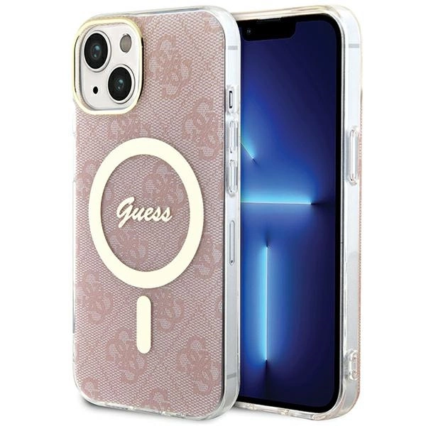 Pouzdro Guess IML 4G MagSafe pro iPhone 15 / 14 / 13 - růžové