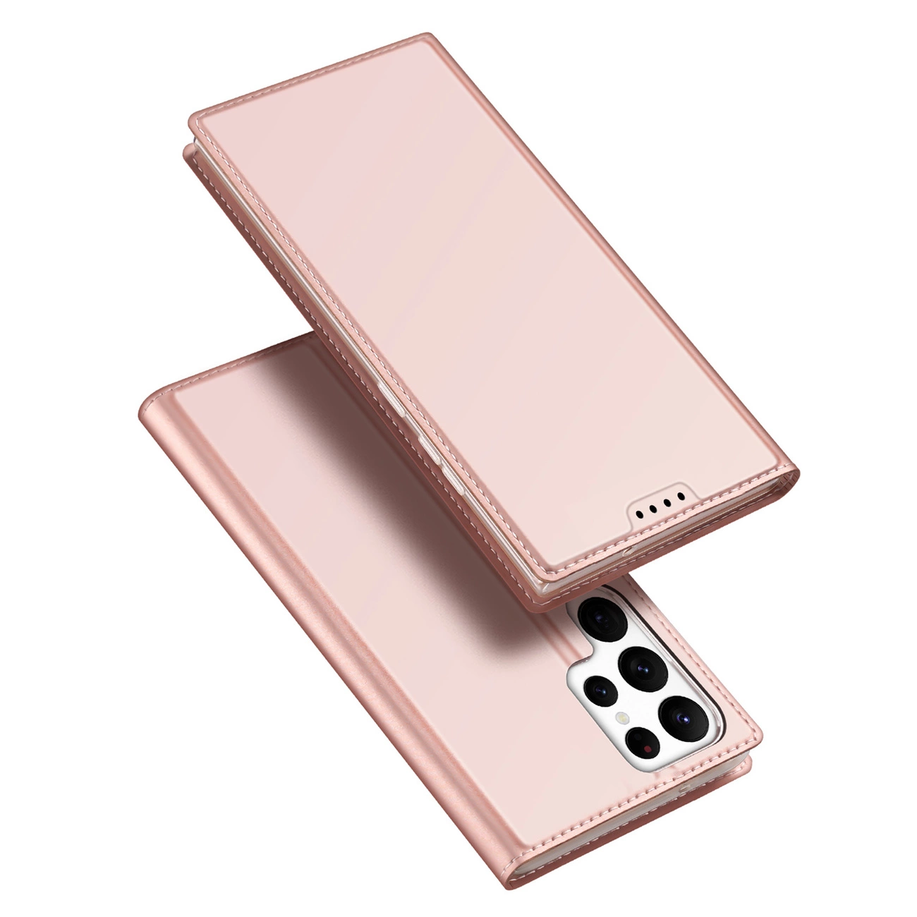 Dux Ducis Skin Pro pouzdro Samsung Galaxy S23 Ultra pouzdro s klopou na karty peněženka stojánek růžová
