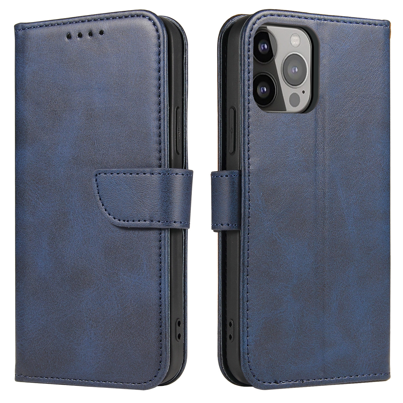 Hurtel Magnet Case elegantní pouzdro s flipovým krytem a funkcí stojánku iPhone 14 Pro modré
