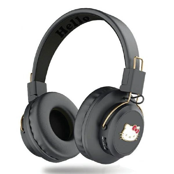 Sluchátka do uší Bluetooth Hello Kitty Metal Logo - černá