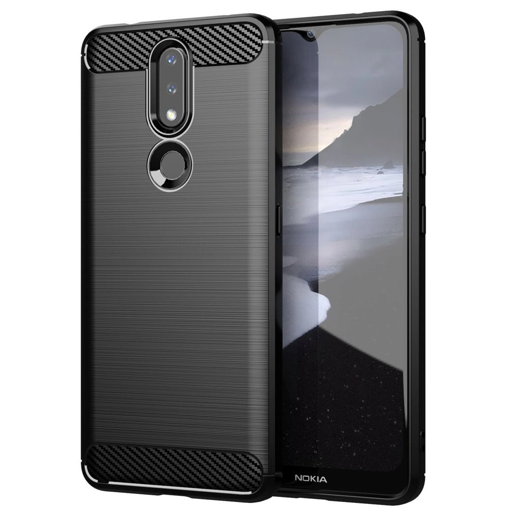 Hurtel Ohebné pouzdro Carbon Case Nokia 2.4 černé