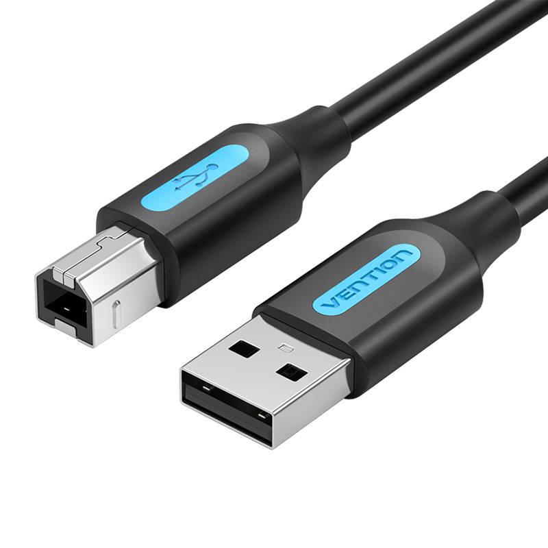Kabel USB 2.0 A na B Vention COQBD 0,5 m (černý)