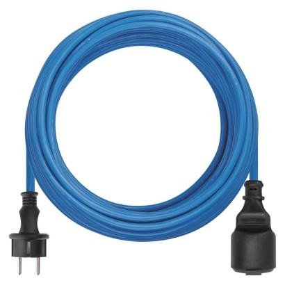 Emos Počasí odolný prodlužovací kabel 20 m / 1 zásuvka / modrý / silikon / 230 V / 1,5 mm2 P01420W
