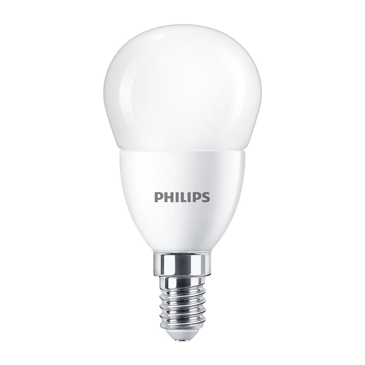 LED žárovka LED E14 7W = 60W 806lm 6500K Studená bílá Koule PHILIPS PHLED3631