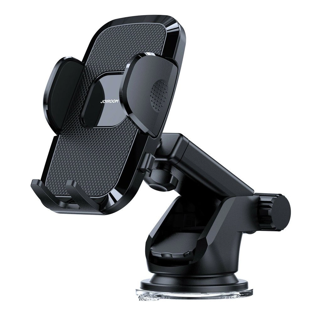 Držák telefonu do auta Joyroom s teleskopickým výsuvným ramenem na palubní desku a čelní sklo černý (JR-ZS259)
