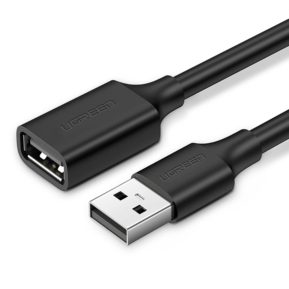 Prodlužovací kabel Ugreen USB 2.0 0,5 m černý (US103)
