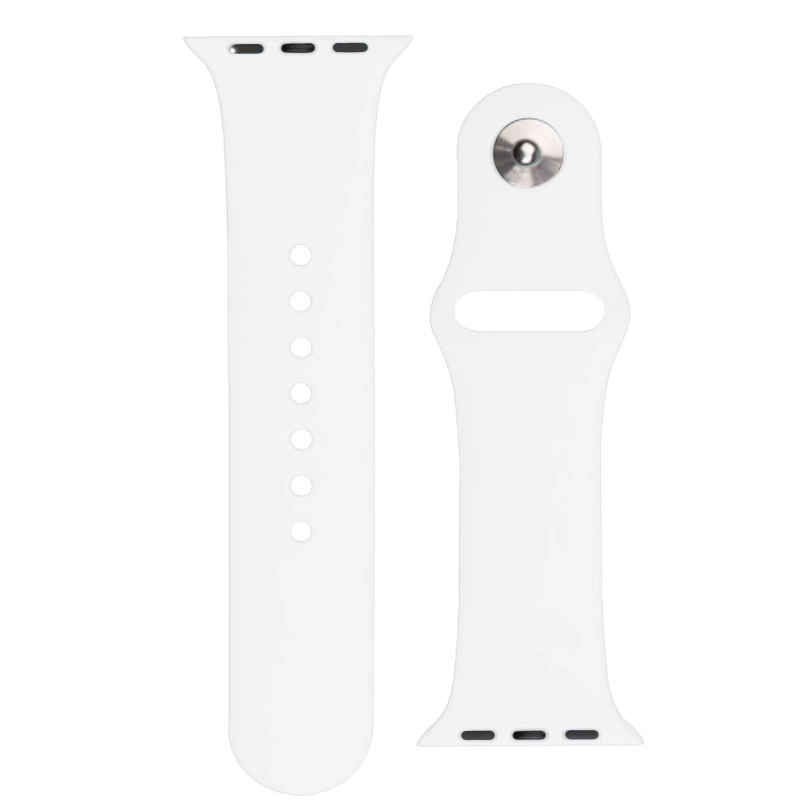 Hurtel Silikonový řemínek APS silikonový řemínek pro hodinky Watch Ultra / 9 / 8 / 7 / 6 / 5 / 4 / 3 / 2 / SE (45 / 44 / 42 mm) řemínek náramku bílý