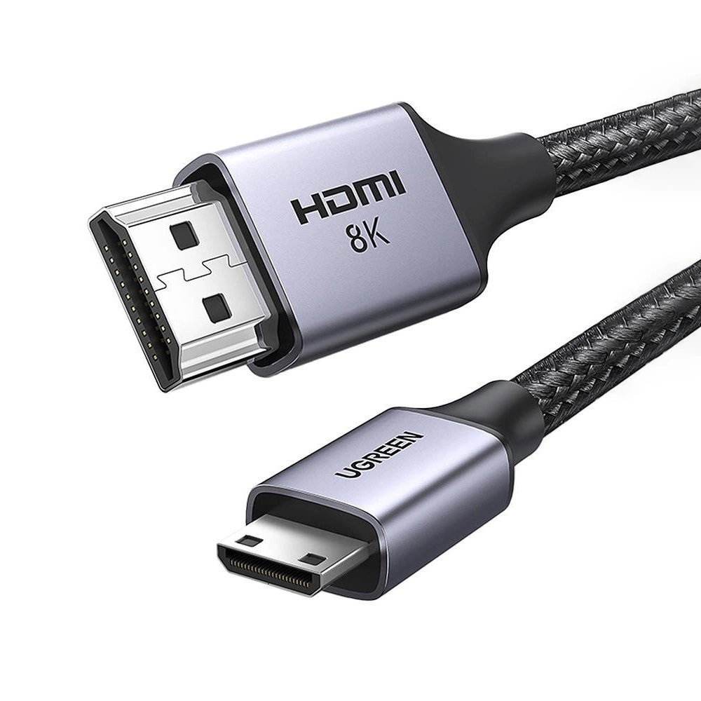 HDMI mini kabel - HDMI Ugreen HD163 8K 2m - šedý