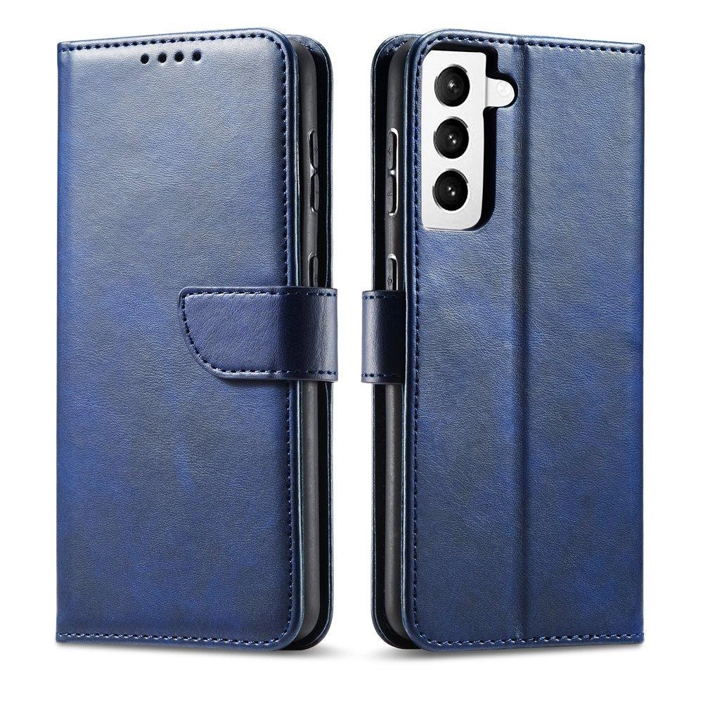 Hurtel Elegantní pouzdro Magnet Case s flipovým krytem a funkcí stojánku Samsung Galaxy S22 Ultra blue