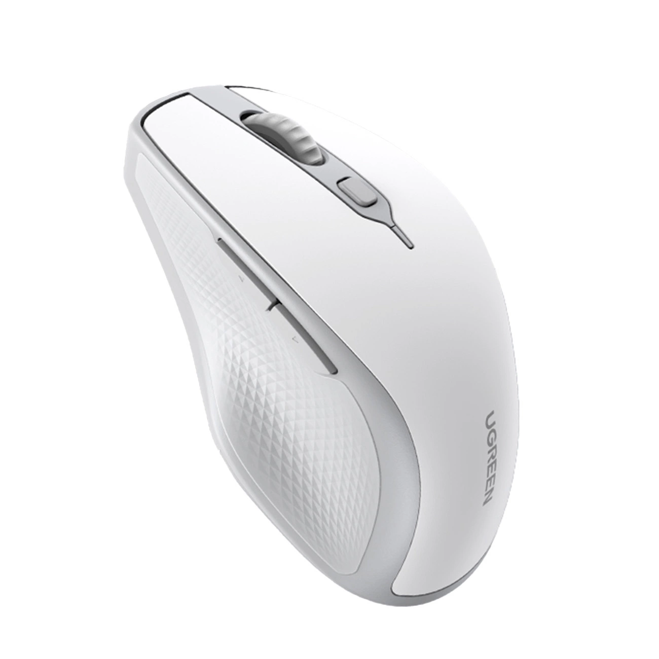 Ugreen MU101 ergonomická bezdrátová myš Bluetooth / 2,4 GHz - bílá